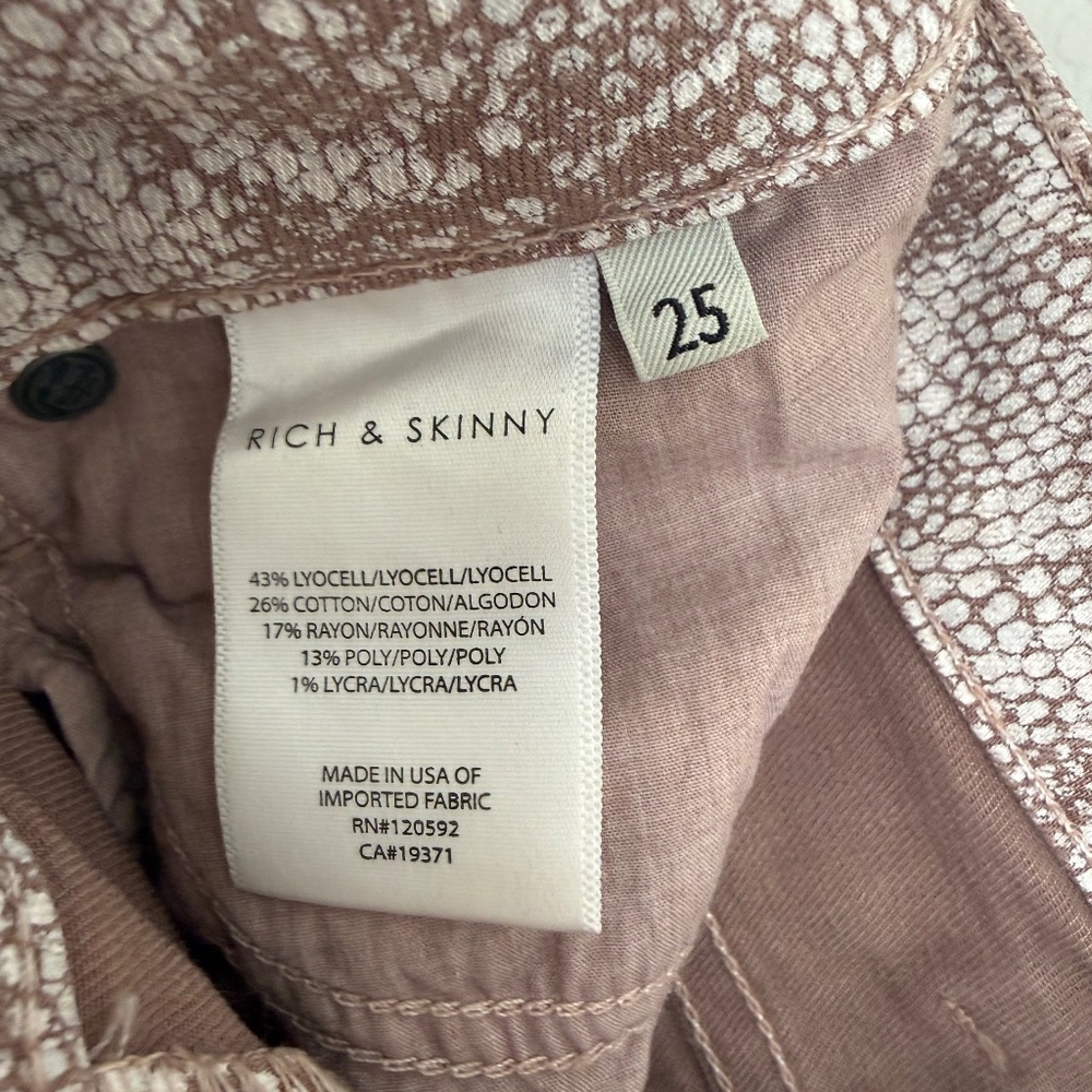 Rich and Skinny Tan Snakeskin Denim Skirt Size 25 - Picture 4 of 9